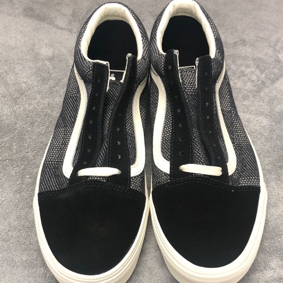 Vans Denim Check Black Old Skool Sneakers - Picture 4 of 5